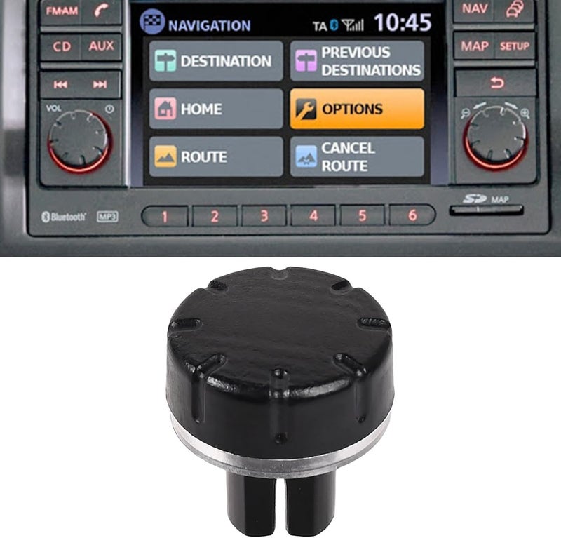 OICCTBF Radio Knob Button Volume Stereo Tuner, Radio Volume Knob for Nissan for Qashqai for Juke for X-Trail for Note and for Micra models, Stereo Audio Volume Radio Tuner Control Switch Knob Ring - Image 1